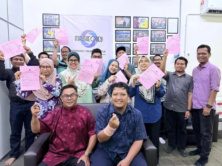 Participants celebrating completion of a digital marketing skills programme
